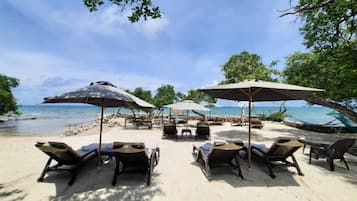 On the beach, snorkeling, kayaking
