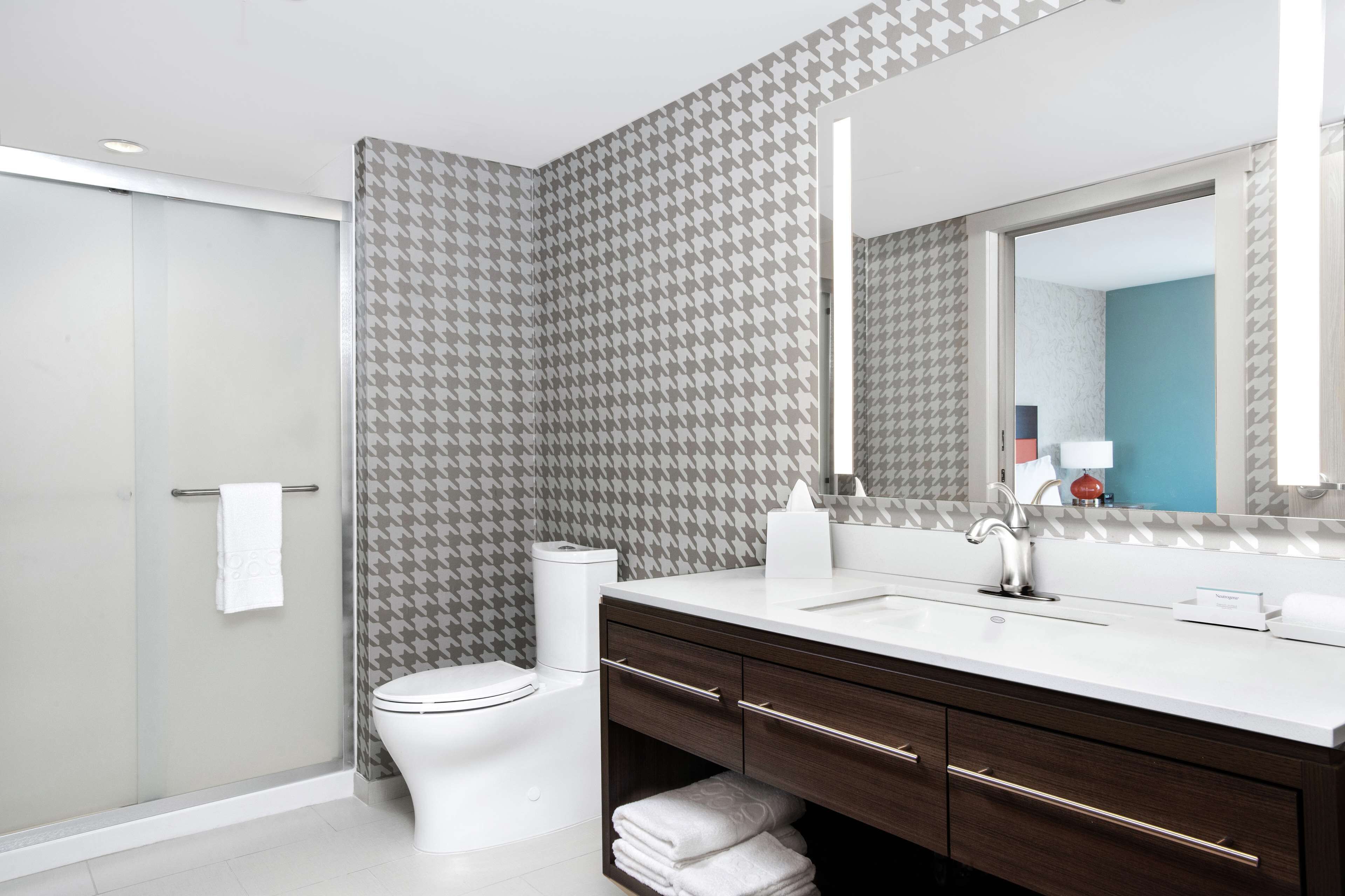 free toiletries, hair dryer, towels