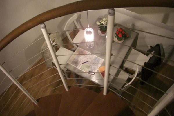 Wendeltreppe mit Blick auf Essplatz