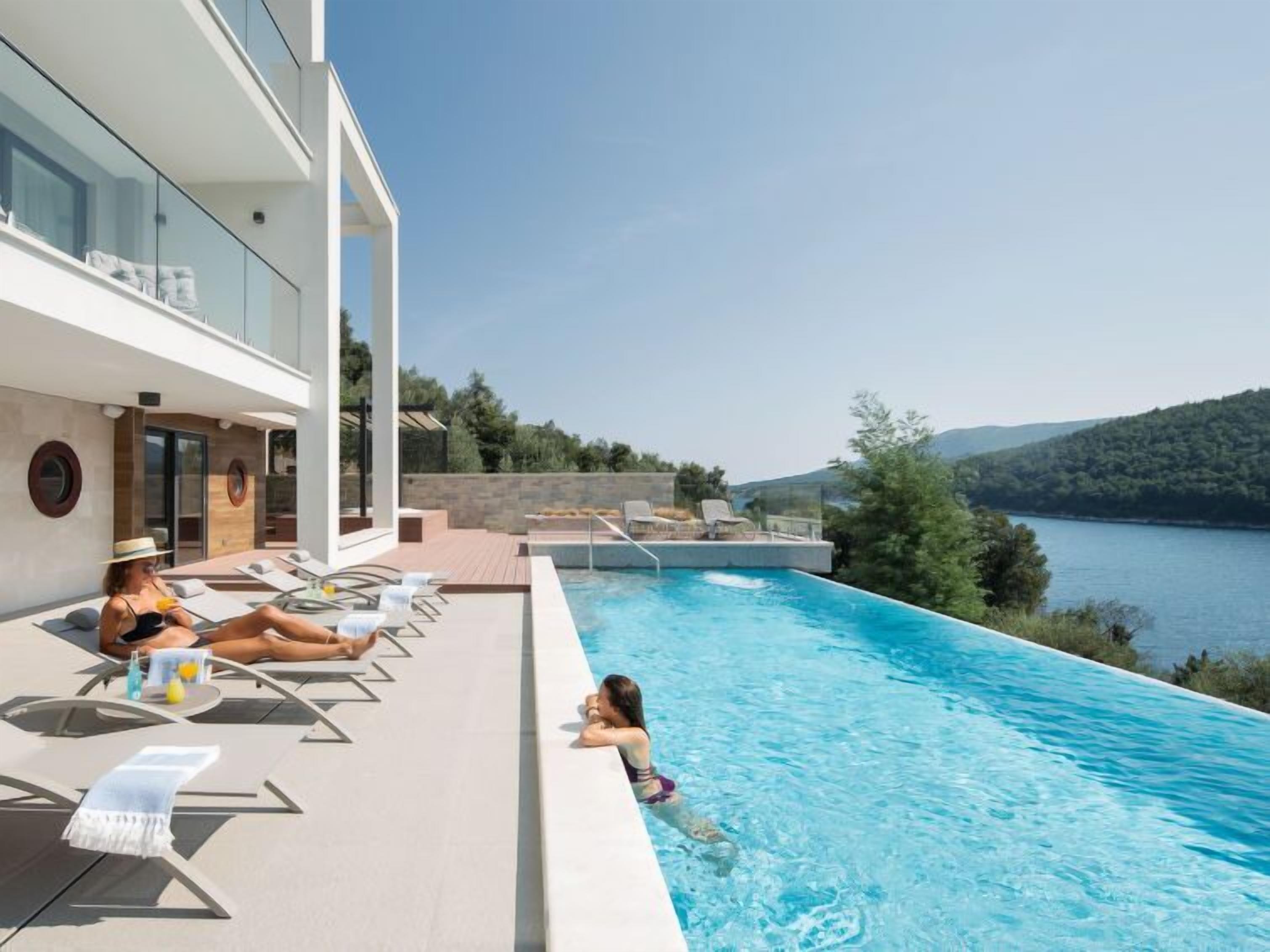 A heated pool