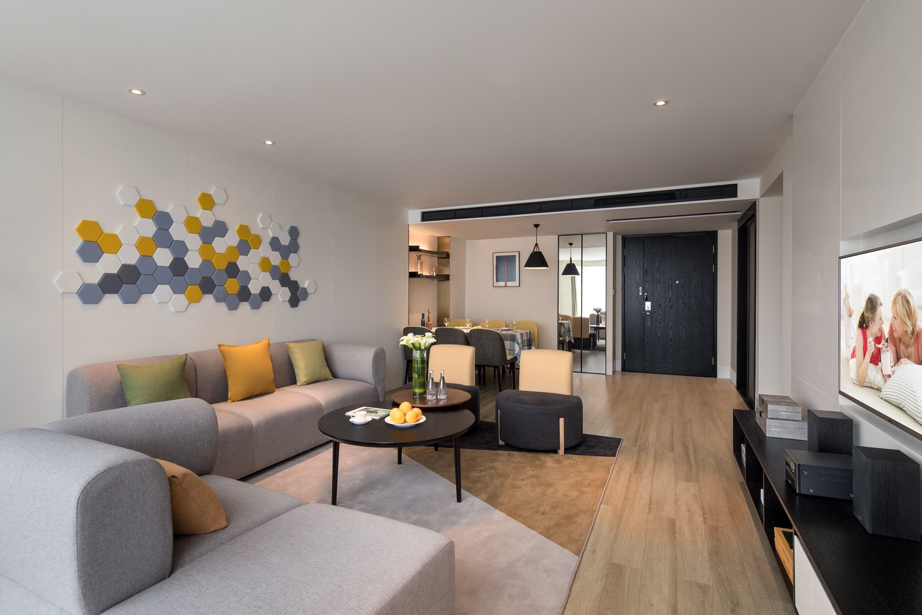 Executive Room, 3 Bedrooms | Living area | LED TV, DVD player