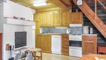 Fridge, microwave, dishwasher, high chair