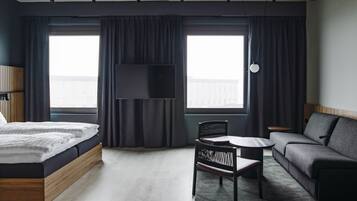 Literie hypoallergénique, rideaux occultants, chambres insonorisées