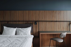 Hypo-allergenic bedding, blackout drapes, soundproofing