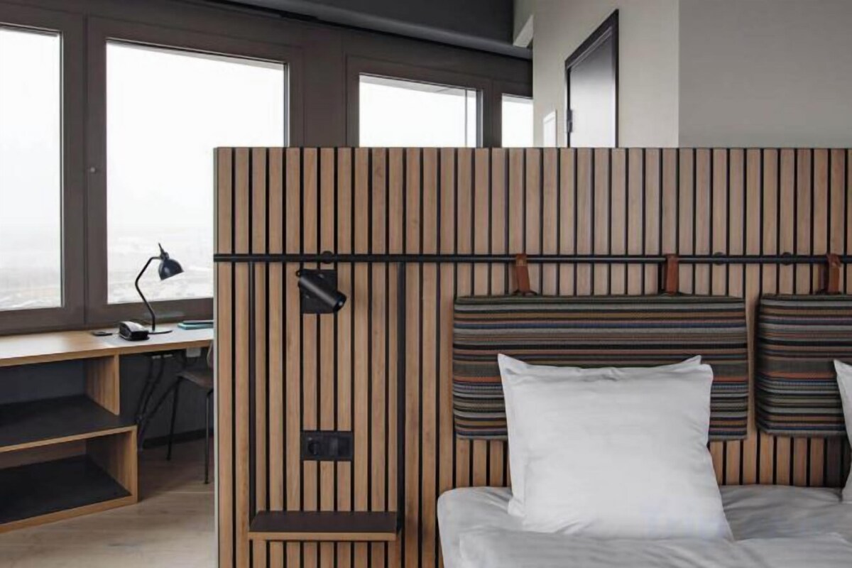 Hypo-allergenic bedding, blackout curtains, soundproofing