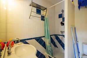 Shower, hair dryer, soap - 1-ROOM APARTMENT "La Creperie" (lege cap ferret)