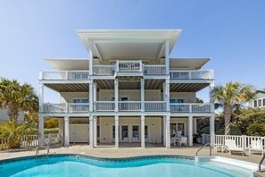 Pool - Oceanview with elevator, private pool, golf cart, in Dolphin Ridge community (Emerald Isle)