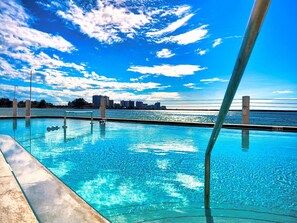 A heated pool - 440 West Condos 607-N 6th Floor 440 West Condo with Stunning Water View. (Clearwater Beach)