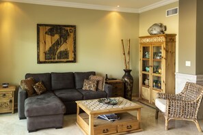 Condo, 2 Bedrooms | Living area | TV - Puerta Cabos Village H306 2BR by Casago (Cabo San Lucas)