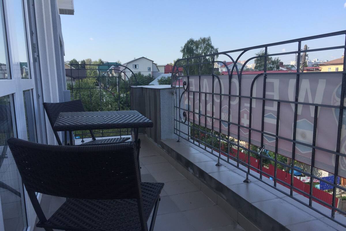 Panoramic Triple Room, 1 Double Bed with Sofa bed, City View | Balcony view