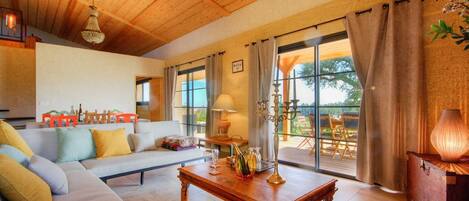 TV, DVD player, books, music library