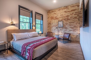 Room 9 @ 102 West Main Street | Premium bedding, individually decorated, individually furnished