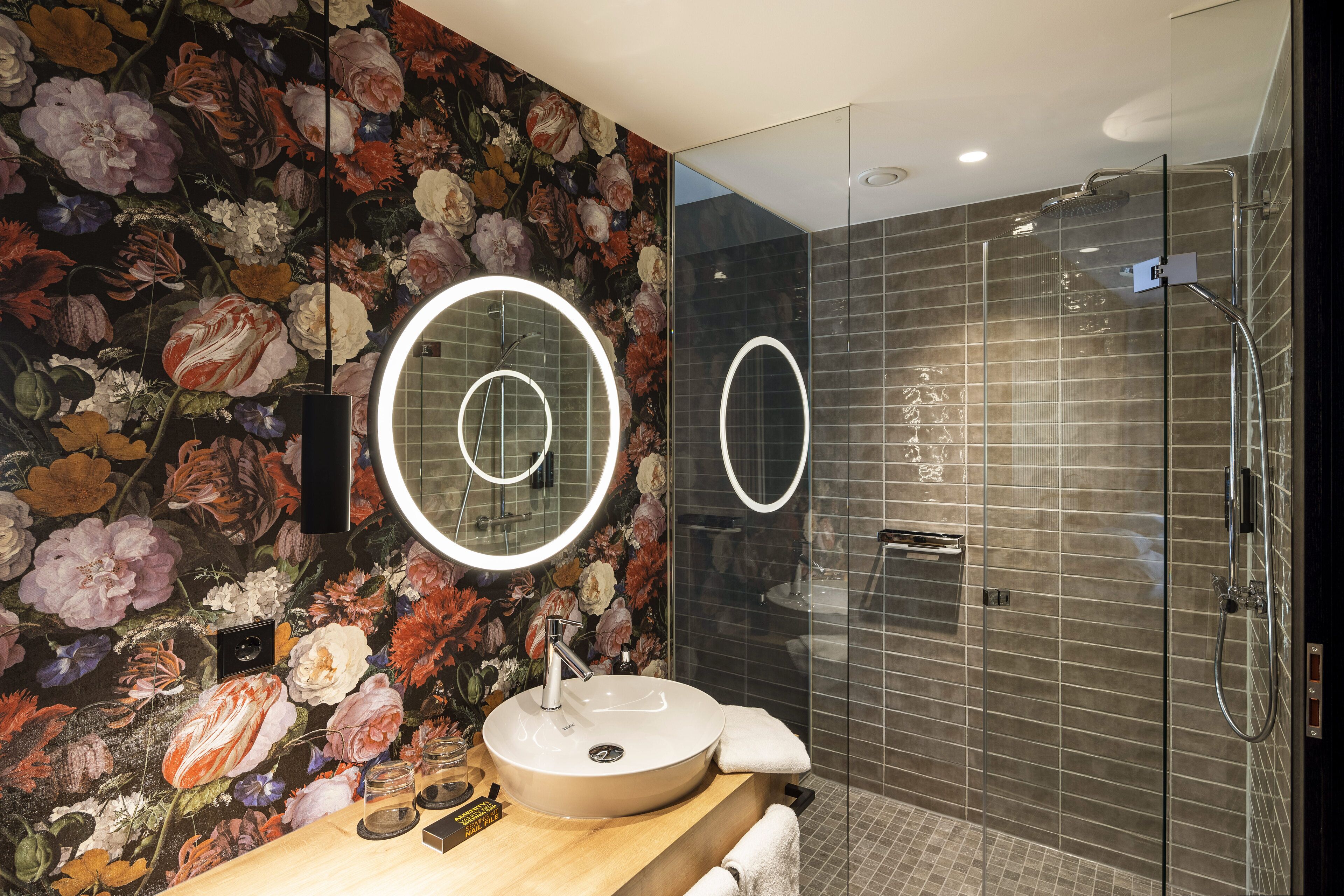 shower, rainfall showerhead, eco-friendly toiletries, hair dryer