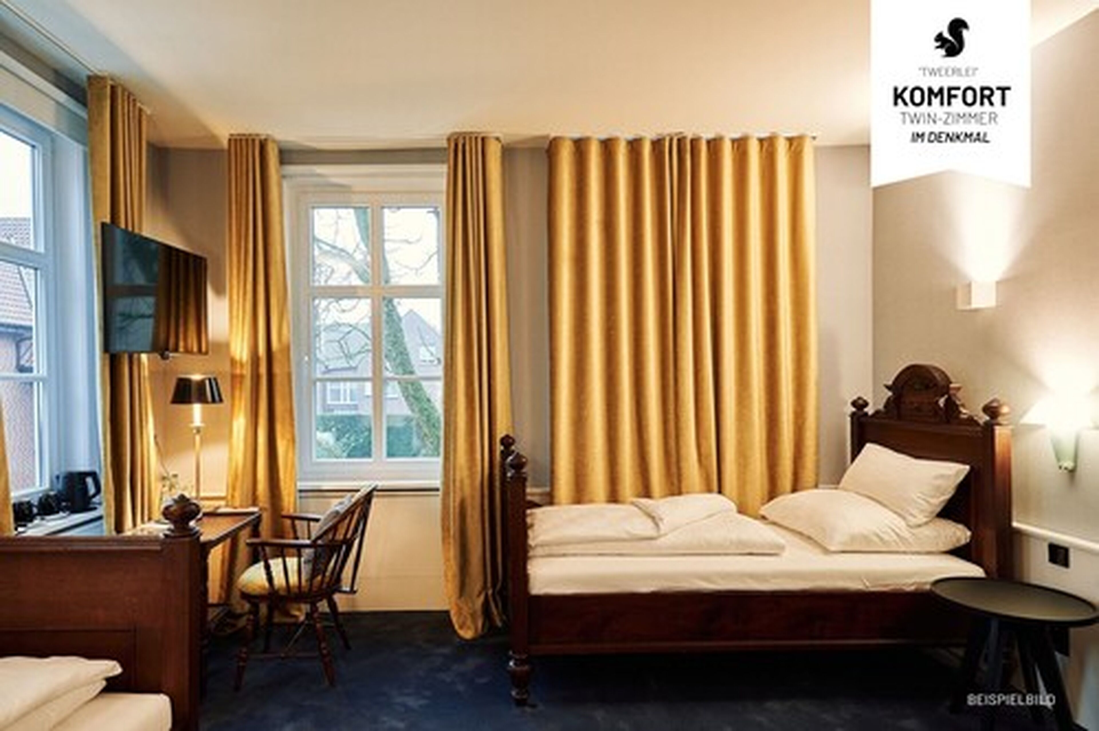 Comfort-Doppel- oder -Zweibettzimmer | Hochwertige Bettwaren, Zimmersafe, individuell dekoriert, Schreibtisch