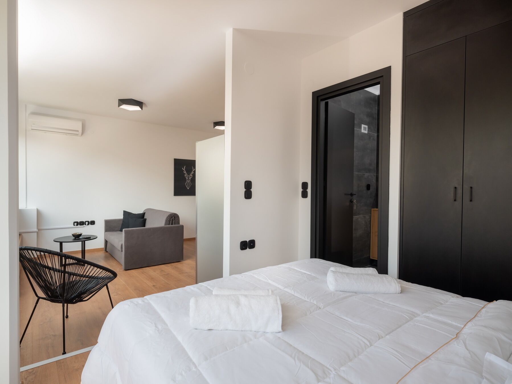 1 bedroom, desk, soundproofing, iron/ironing board