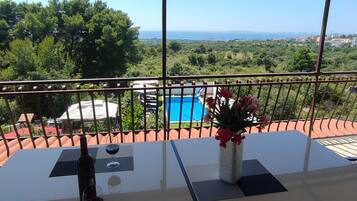 Penthouse có tầm nhìn toàn cảnh, quang cảnh biển | Hiên