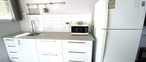 Fridge, microwave, toaster, rice cooker