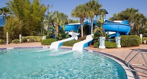 Indoor pool, a heated pool - Close to SeaWorld Spacious Two Bedroom w/ pools, hot tubs, bbq pits and family adventures (Orlando)