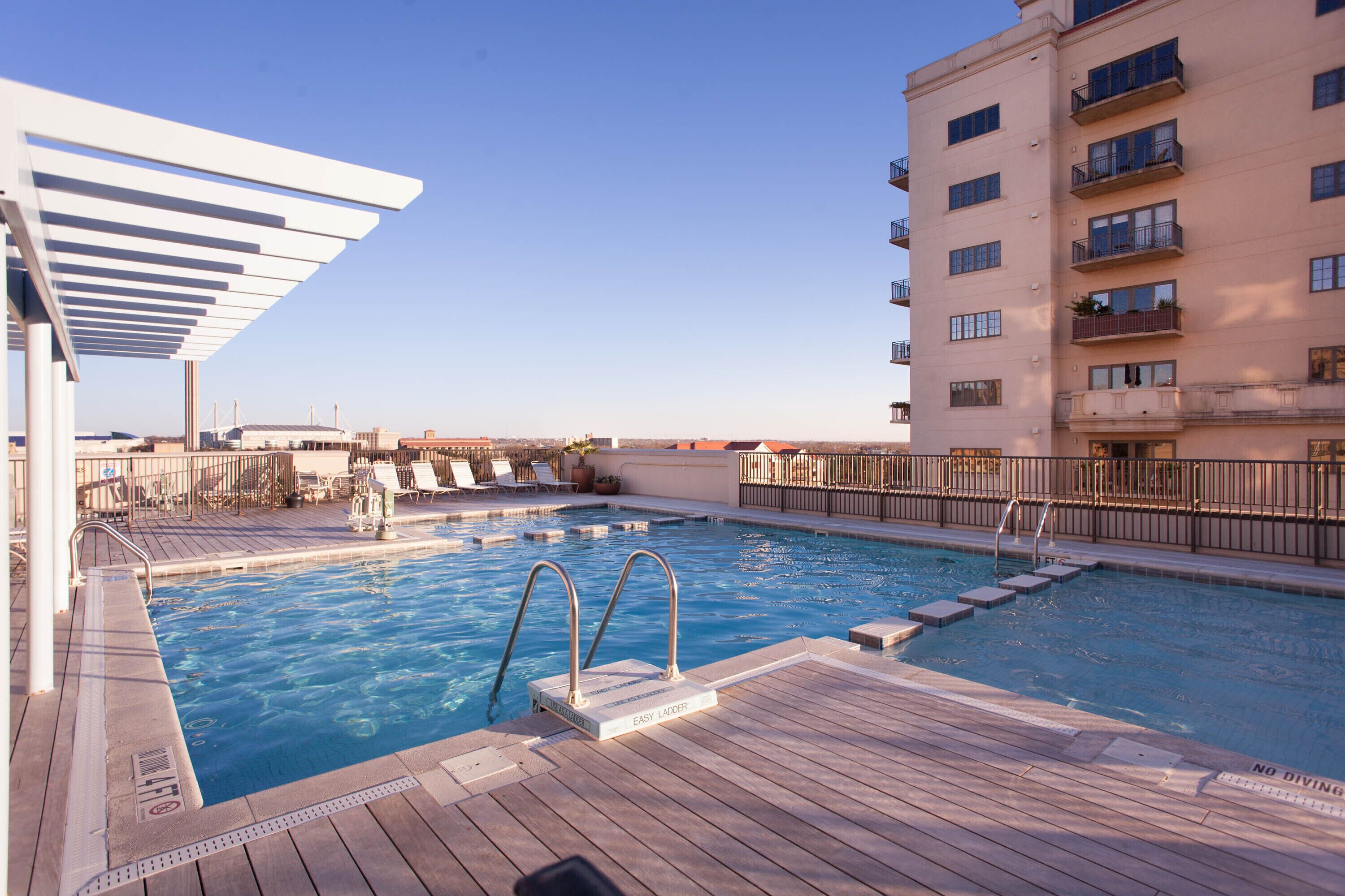 A heated pool