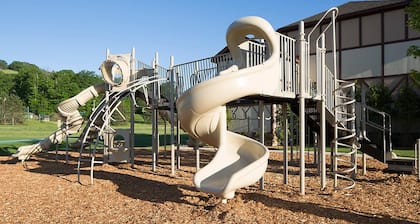 Venga a esquiar a nuestro Boyne Mountain Resort con piscina de temporada, jacuzzi cubierto, gimnasio y sala de juegos