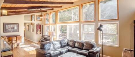 Una televisión, una chimenea