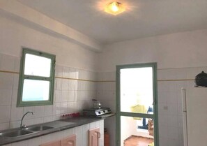 Fridge, stovetop, cookware/dishes/utensils