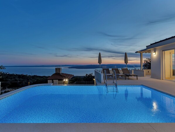 A heated pool