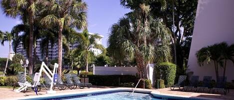 A heated pool