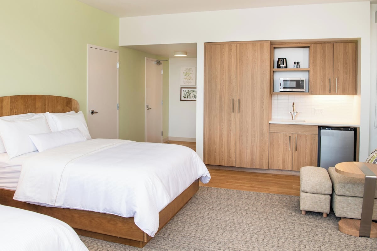 Room, 2 Queen Beds | Private kitchen