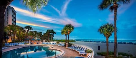 A heated pool