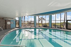 Indoor pool, a heated pool - Beach Side Resort perfect location with indoor/outdoor Pools (North Myrtle Beach)