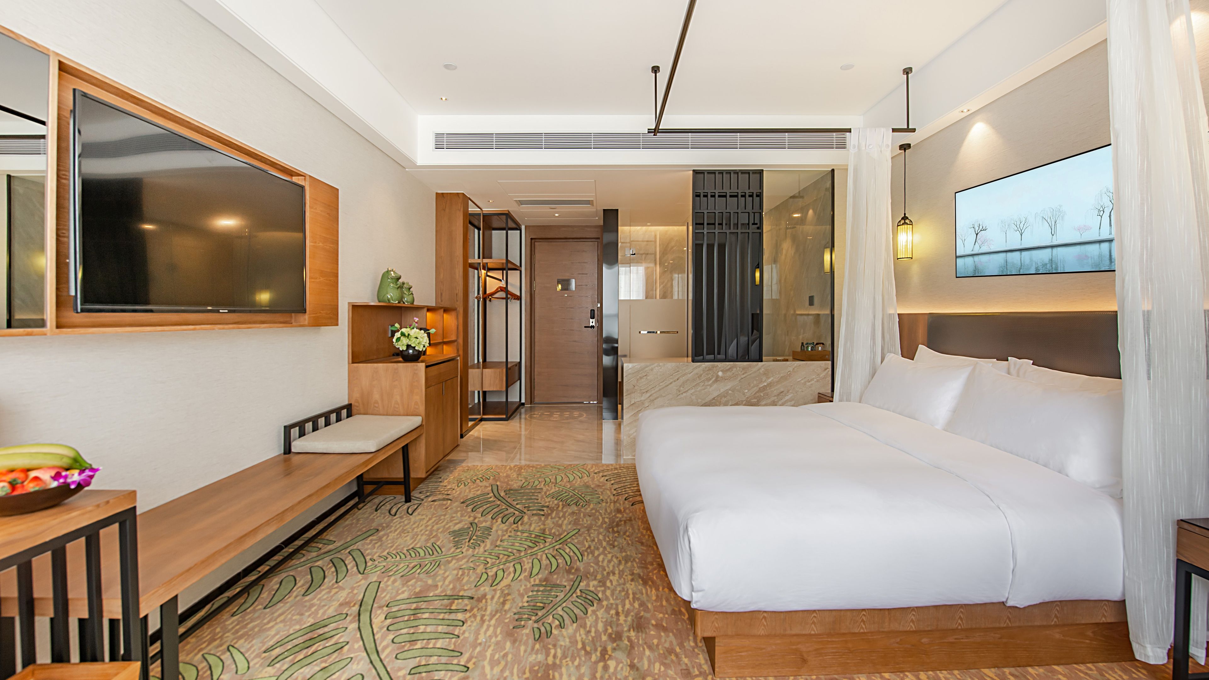 Kahden hengen businesshuone | Ylelliset vuodevaatteet, untuvapeitot, pillowtop-patjalliset sängyt