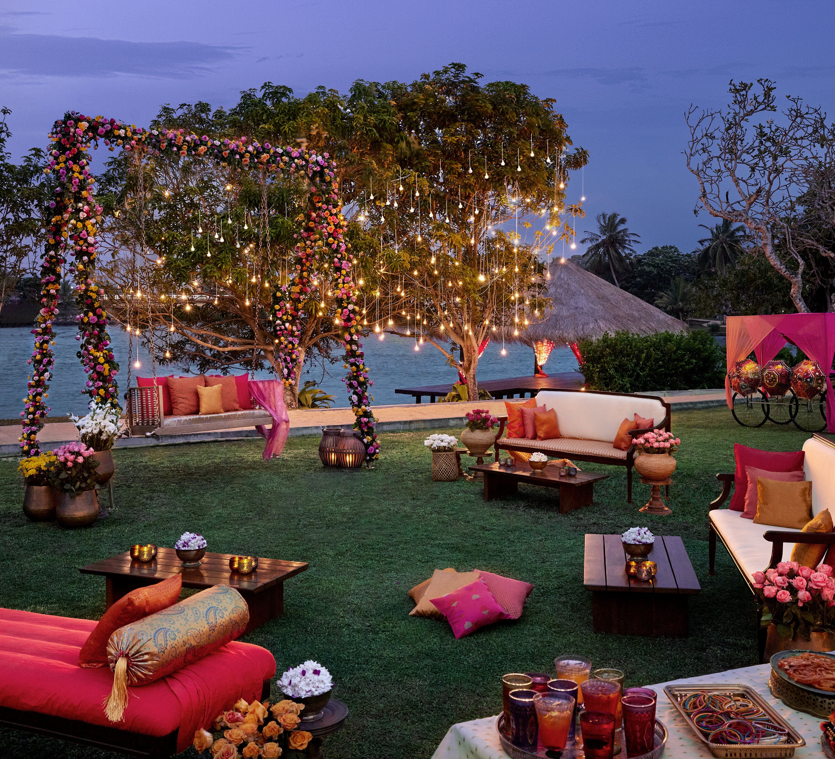 Outdoor wedding area