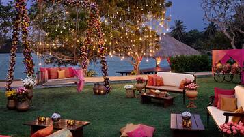Outdoor wedding area