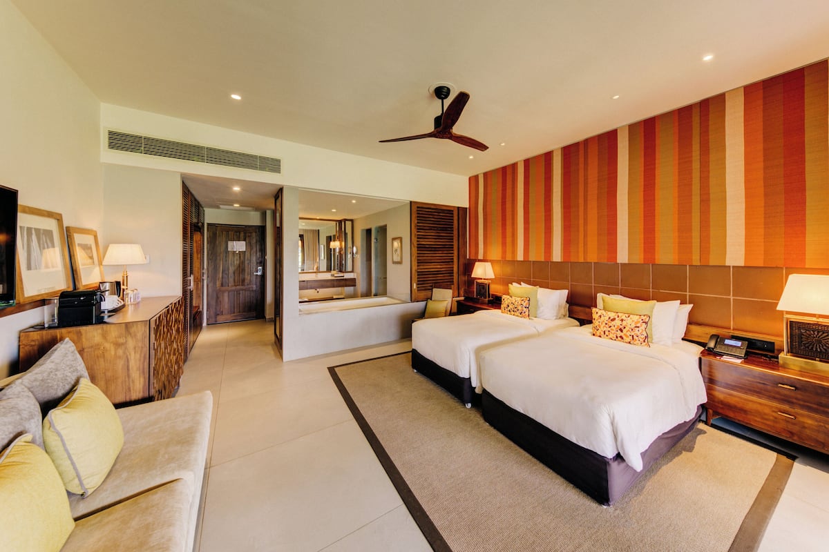 1 slaapkamer, lakens van Egyptisch katoen, luxe beddengoed, een minibar