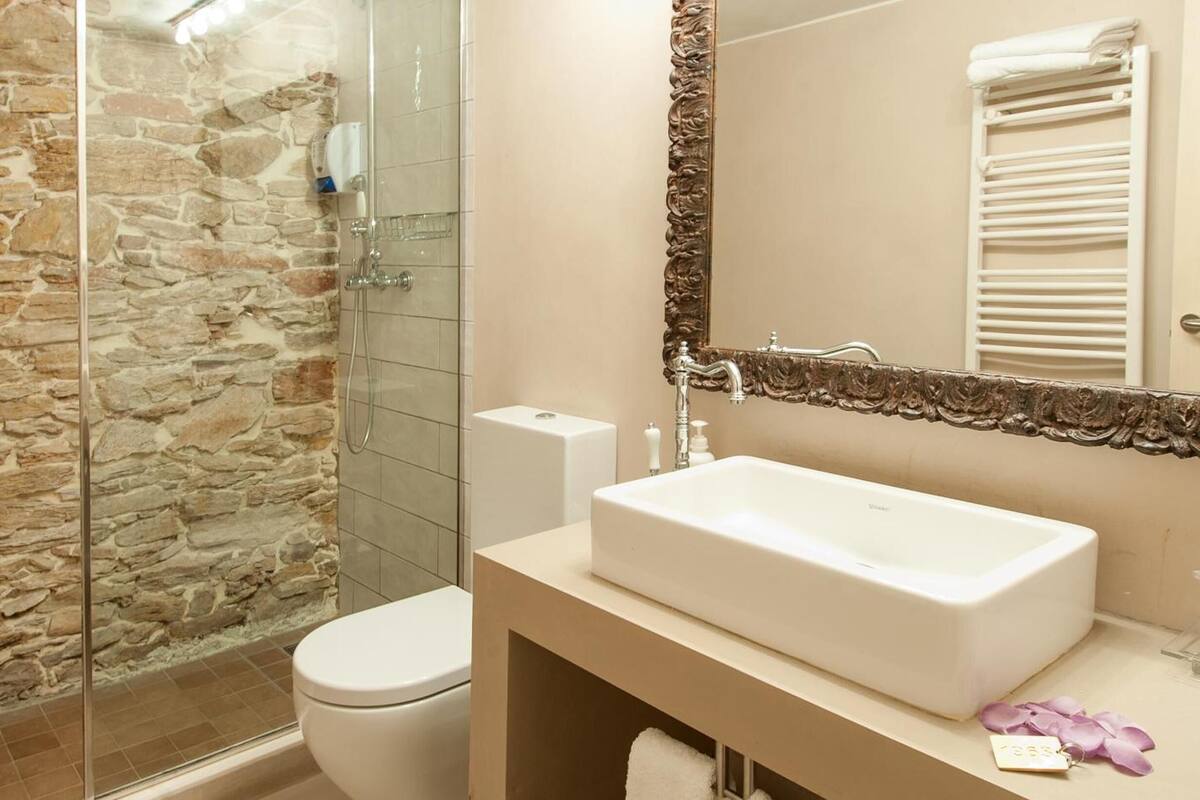 free toiletries, hair dryer, dressing gowns, slippers