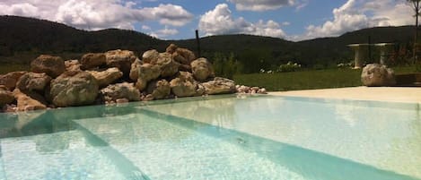 Piscina stagionale all'aperto, lettini