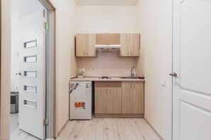 Leilighet – standard | Eget kjøkken | Kjøleskap, kokeplater og kjøkkenutstyr