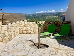 Terrace/patio - Morden Villa with Private Pool, beautiful Views and Free WiFi (Stilos)