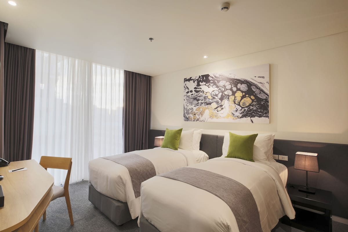 Literie de qualité supérieure, couette en duvet d'oie, minibar
