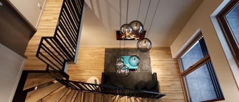 Appartement Duplex, balcon, vue ville | Coin séjour