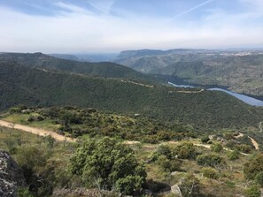 A mountainous landscape with a winding road and a river. - Hotel Rural La Juderia de Las Arribes (Vilvestre)