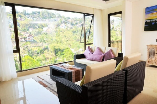 TV, DVD player - 5 BR Hill View Villa with a private pool 2 (bandung)