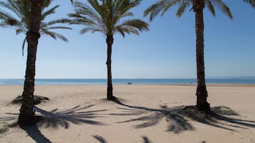 Beach nearby, sun-loungers