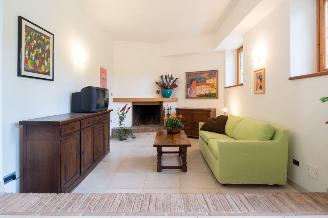TV, fireplace, DVD player, foosball