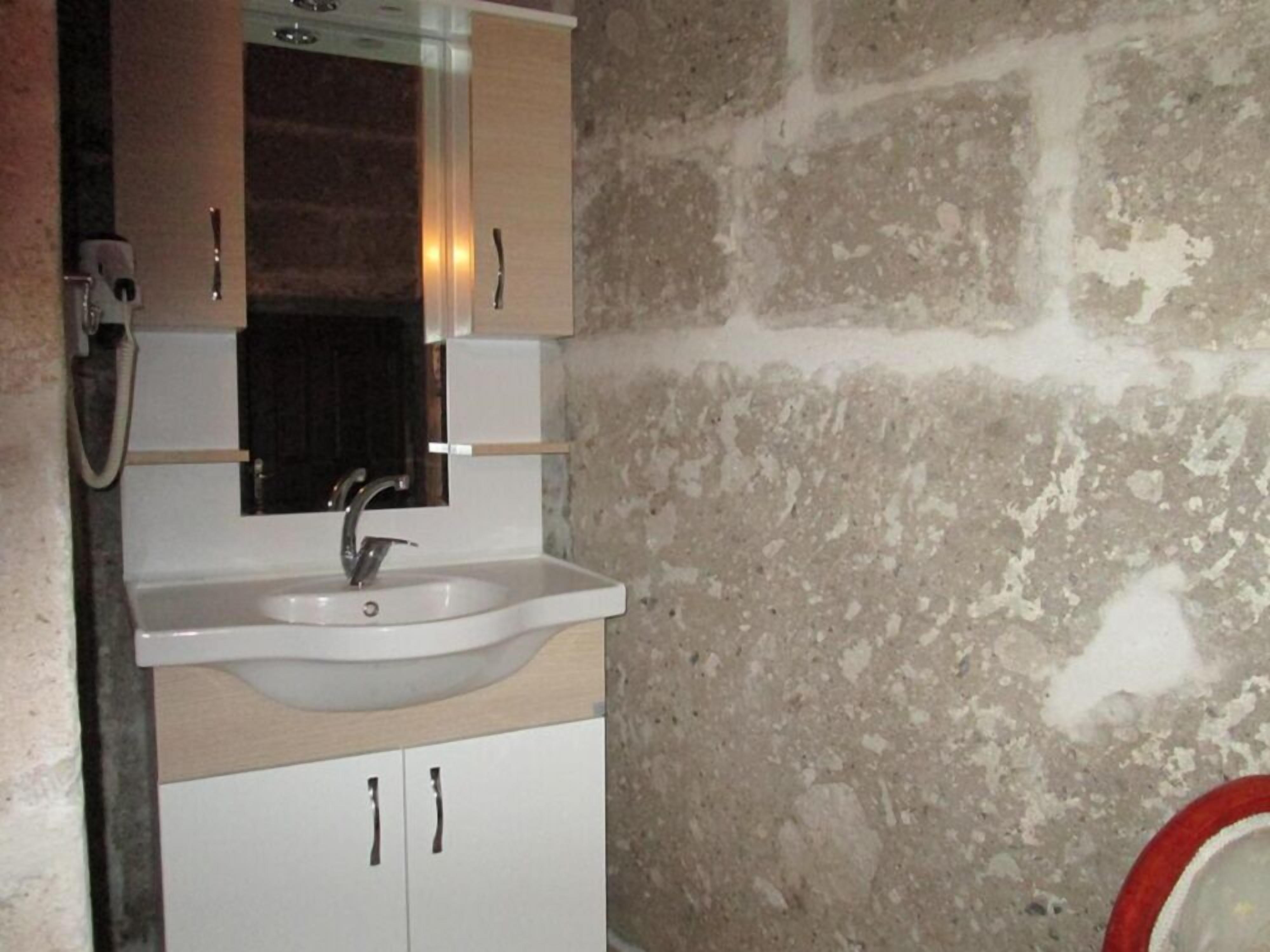 shower, rainfall showerhead, hair dryer, slippers