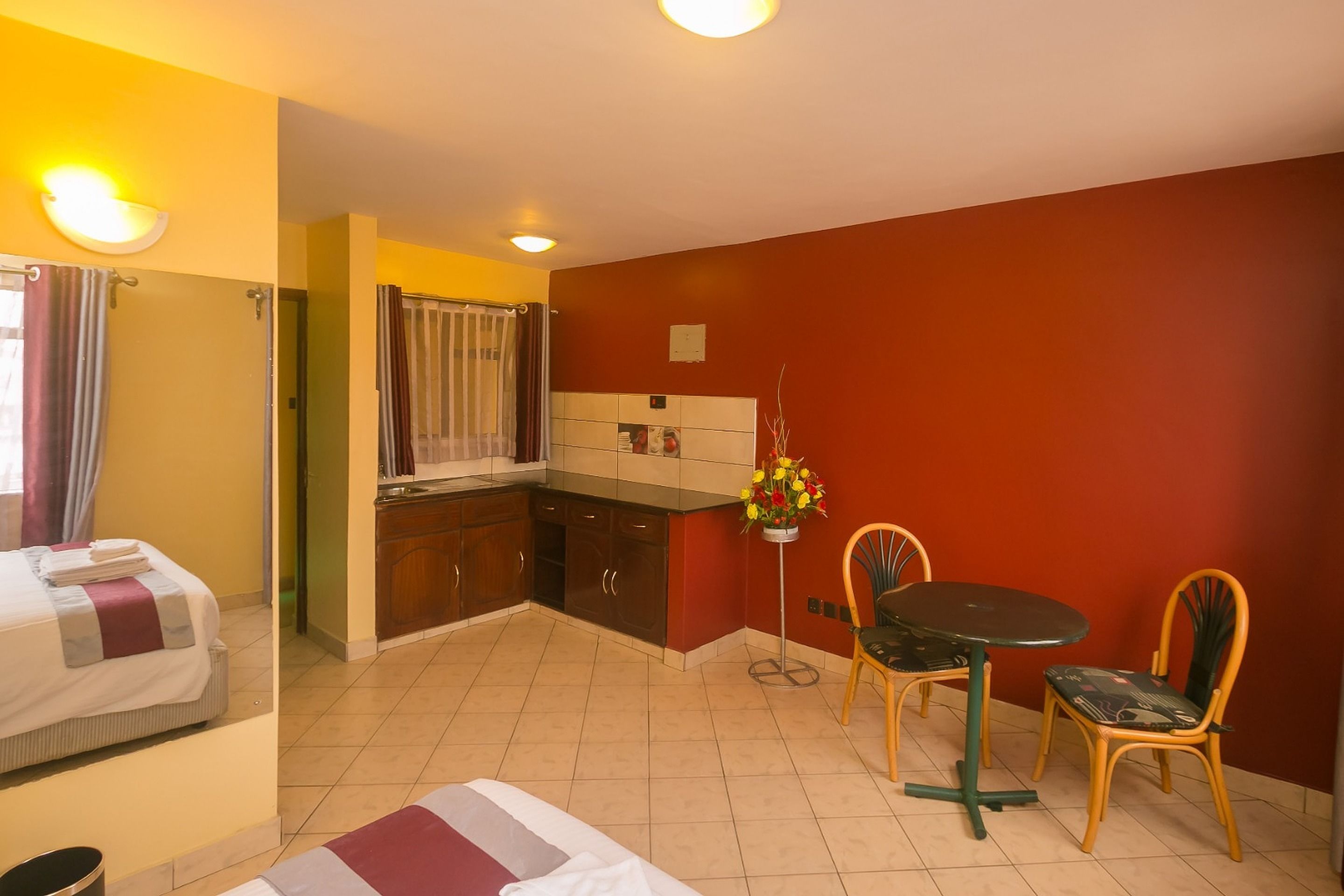 fridge, electric kettle