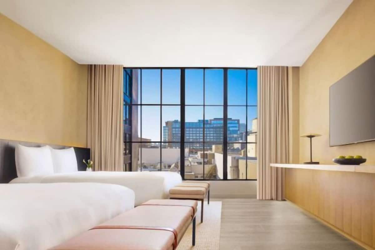 In-room safe, desk, laptop workspace, blackout curtains