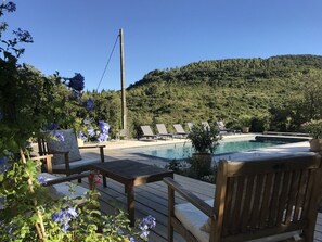 Outdoor pool, a heated pool - LA Source, House With Heated Saltwater Pool Near Lagrasse, Sleeps 9 (Mayronnes)