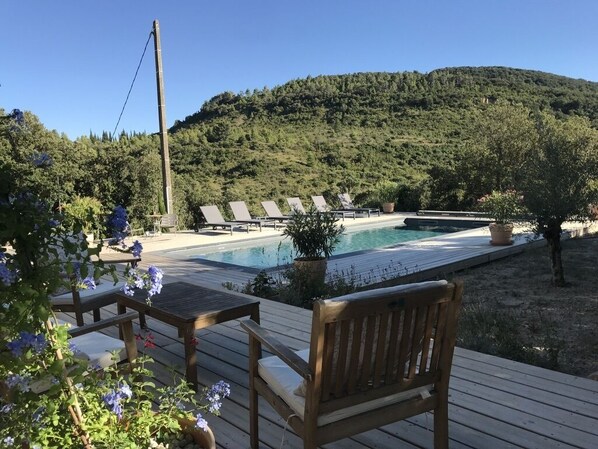 Outdoor pool, a heated pool